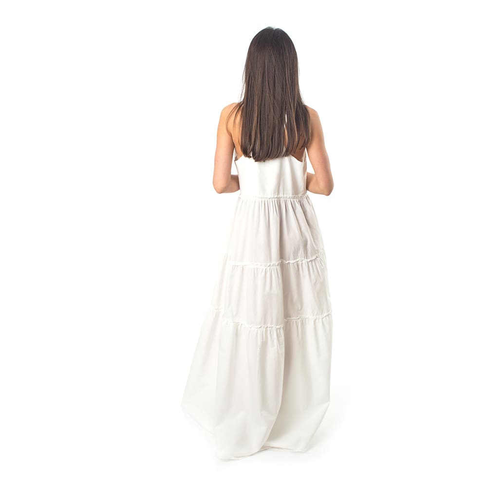 Платье длинное белое   8PM